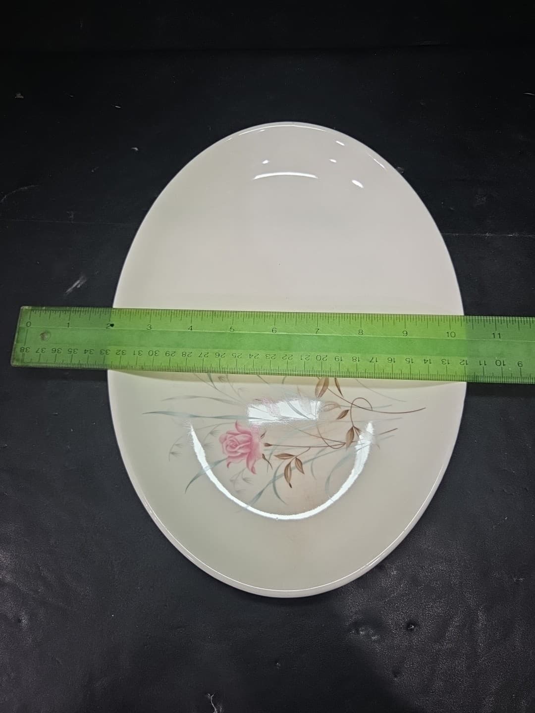 Stetson STT9 Pink Roses Small Platter 11.25", Vintage Floral China, Replacement - Thumbnail 5