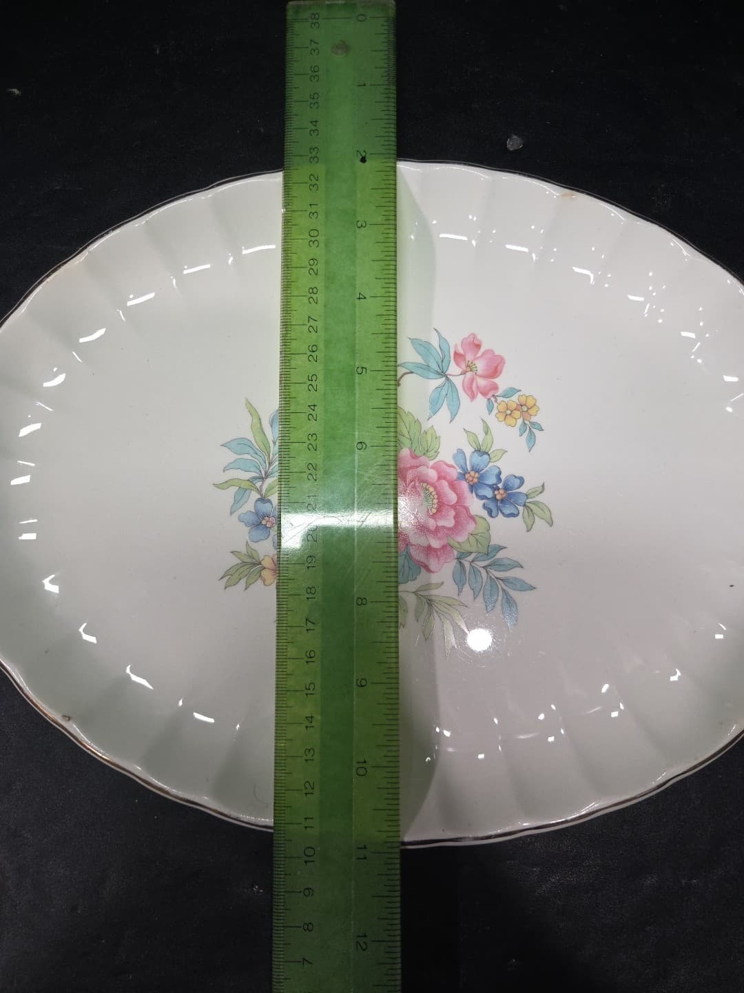 Art China Co Indian Tree Oval Serving Platter, 22K Gold Trim, Replacement Tray - Thumbnail 5
