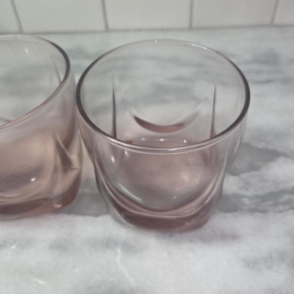 Libbey Imperial Plum Old Fashioned Glasses, Set of 2 Drape Style Whiskey Tumbler - Thumbnail 6