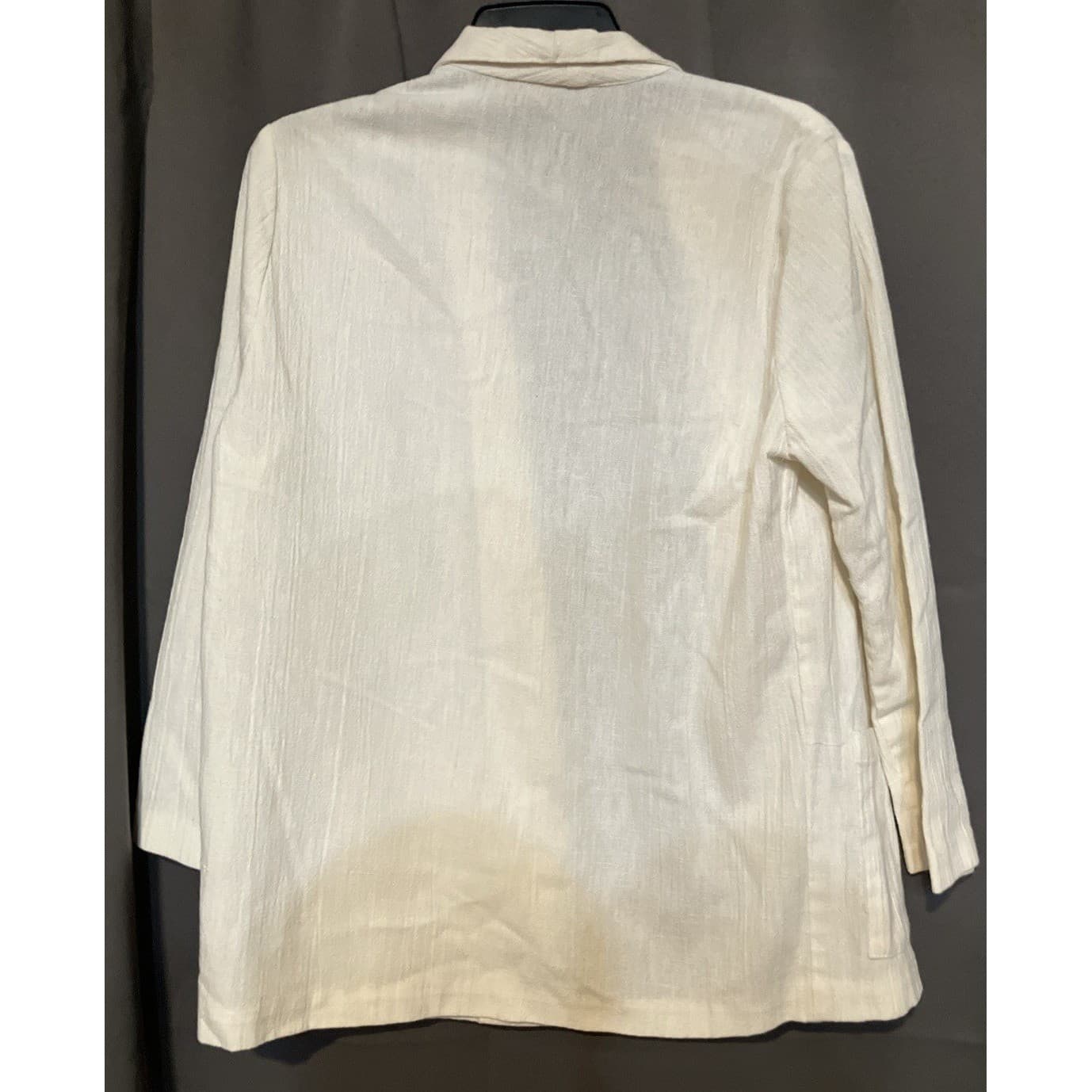 Jamie White Monterey Canyon Textured Gauze Blazer, Off White, Women's Small - Thumbnail 4