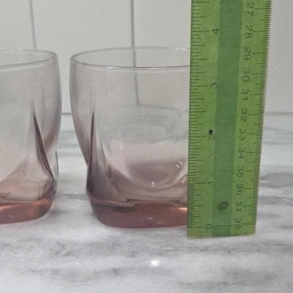 Libbey Imperial Plum Old Fashioned Glasses, Set of 2 Drape Style Whiskey Tumbler - Thumbnail 2