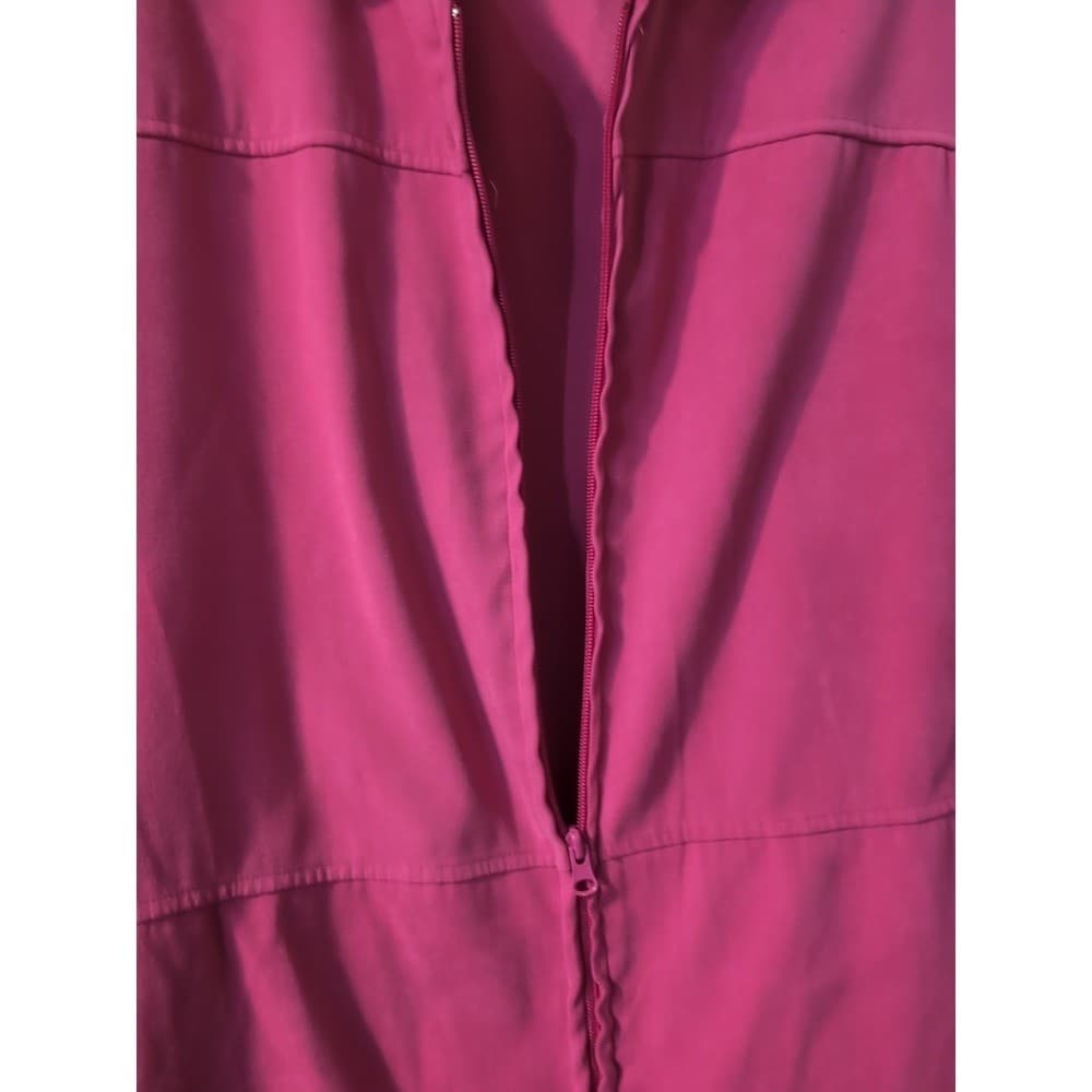 Joanna Stretch Pink Zip Up Collared Jacket. Women's Small Magenta Outerwear - Thumbnail 6