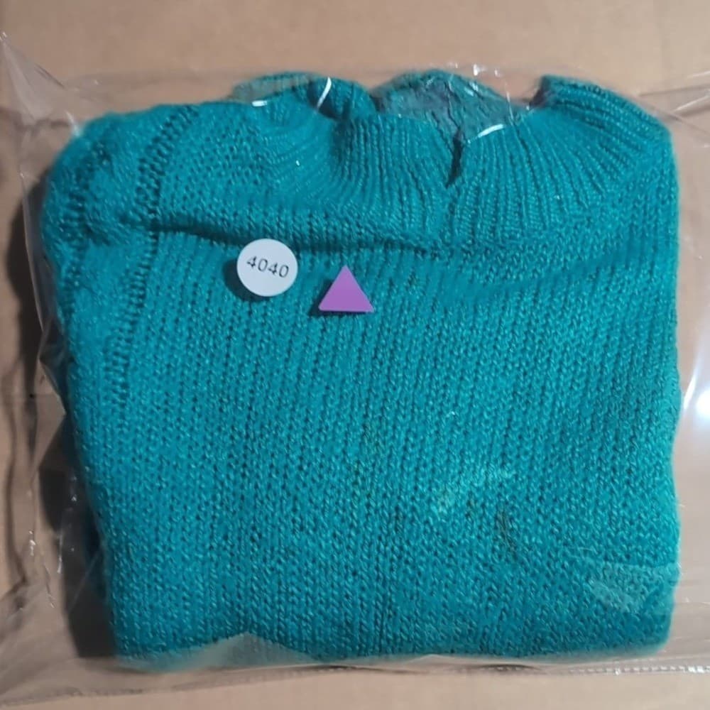 Stamford Classics Teal Green Knit Sweater, Vintage Women's Medium Pullover - Thumbnail 8