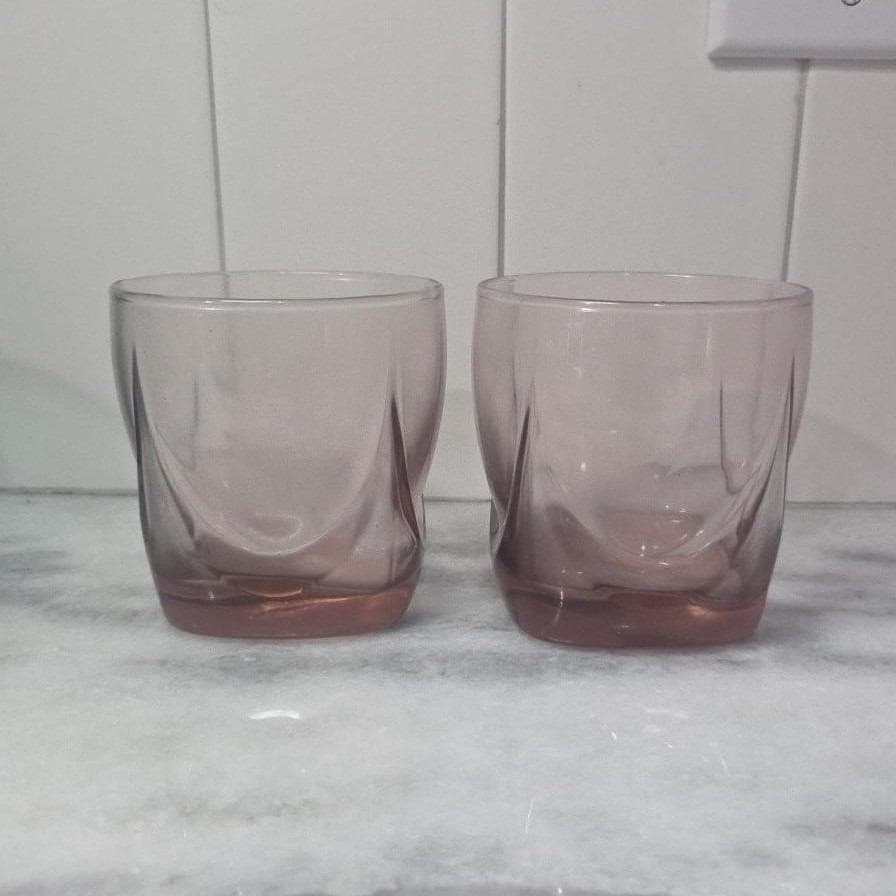 Libbey Imperial Plum Old Fashioned Glasses, Set of 2 Drape Style Whiskey Tumbler - Thumbnail 10
