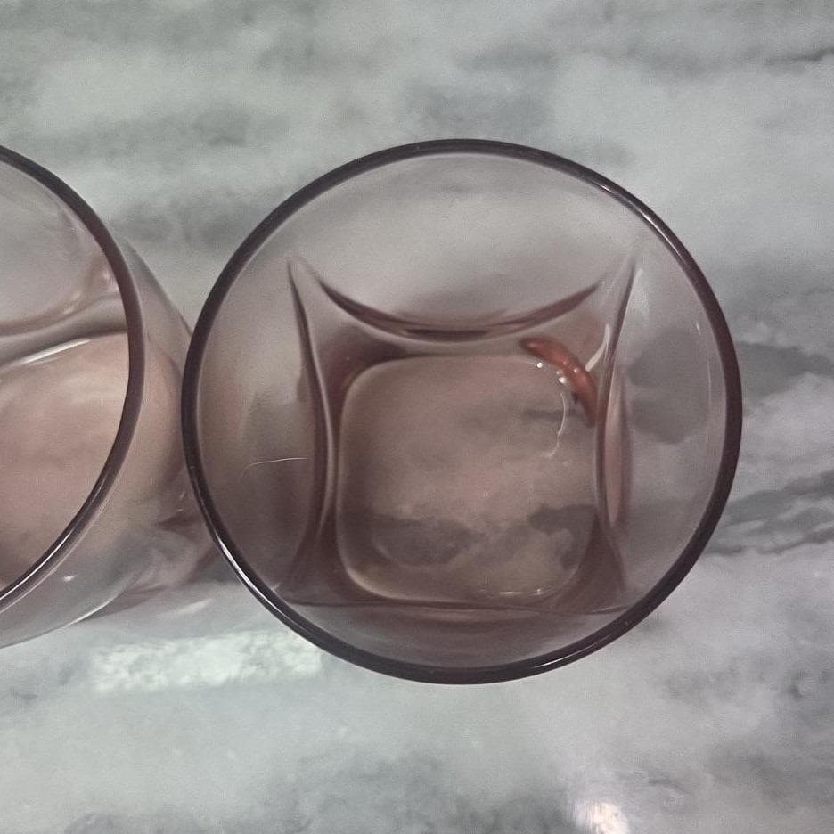 Libbey Imperial Plum Old Fashioned Glasses, Set of 2 Drape Style Whiskey Tumbler - Thumbnail 5