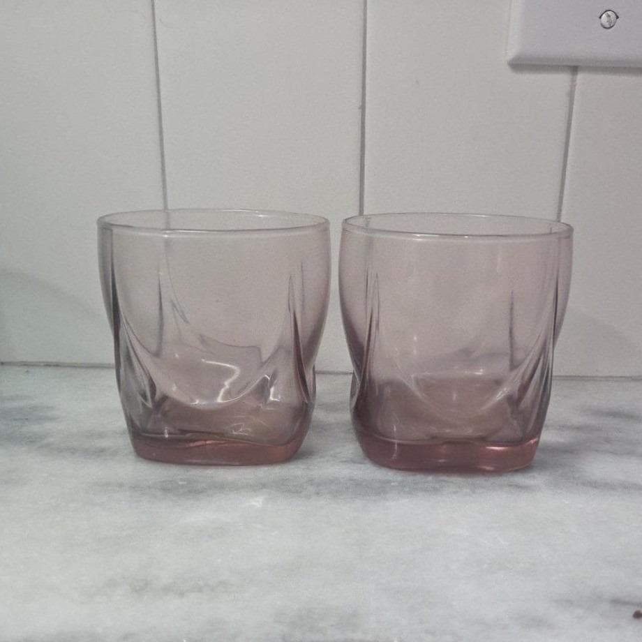Libbey Imperial Plum Old Fashioned Glasses, Set of 2 Drape Style Whiskey Tumbler - Thumbnail 8