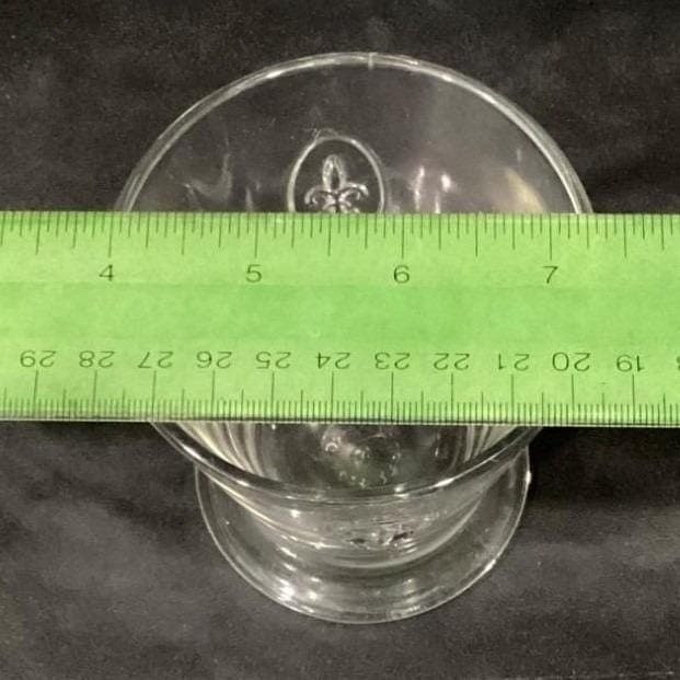 2 Vintage FRANCE LA ROCHERE Fleur De Lis Rocks Glasses Embossed Tumblers - Thumbnail 3