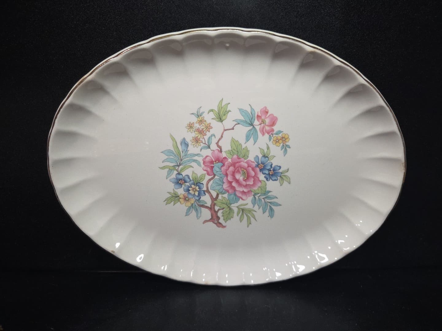 Art China Co Indian Tree Oval Serving Platter, 22K Gold Trim, Replacement Tray