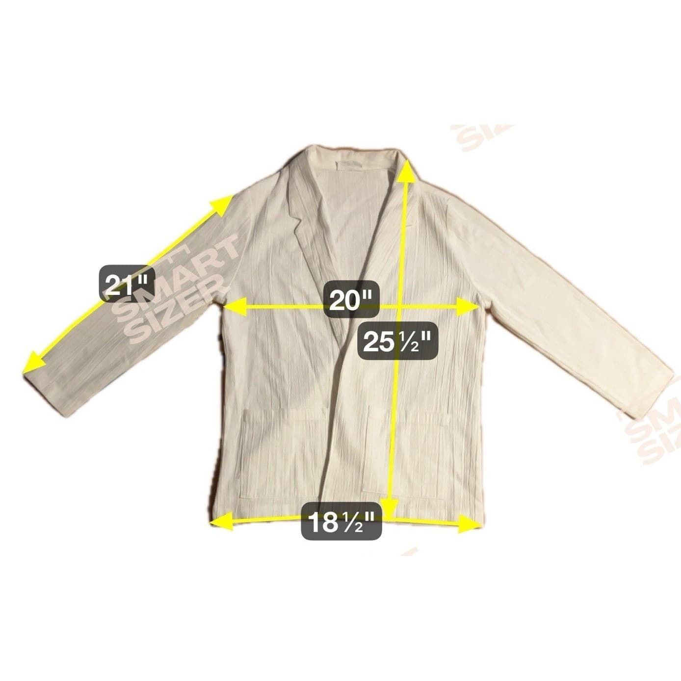 Jamie White Monterey Canyon Textured Gauze Blazer, Off White, Women's Small - Thumbnail 2
