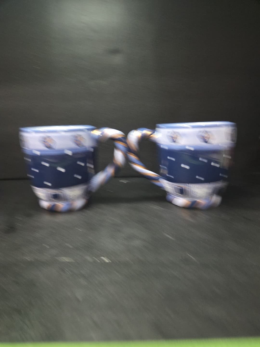 Chanukah Lights Coffee Mugs, Set of 2, Spindel Menorah Design, Cardinal Inc - Thumbnail 3