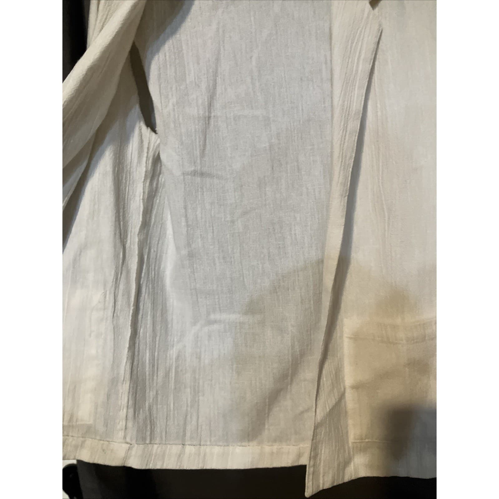 Jamie White Monterey Canyon Textured Gauze Blazer, Off White, Women's Small - Thumbnail 6