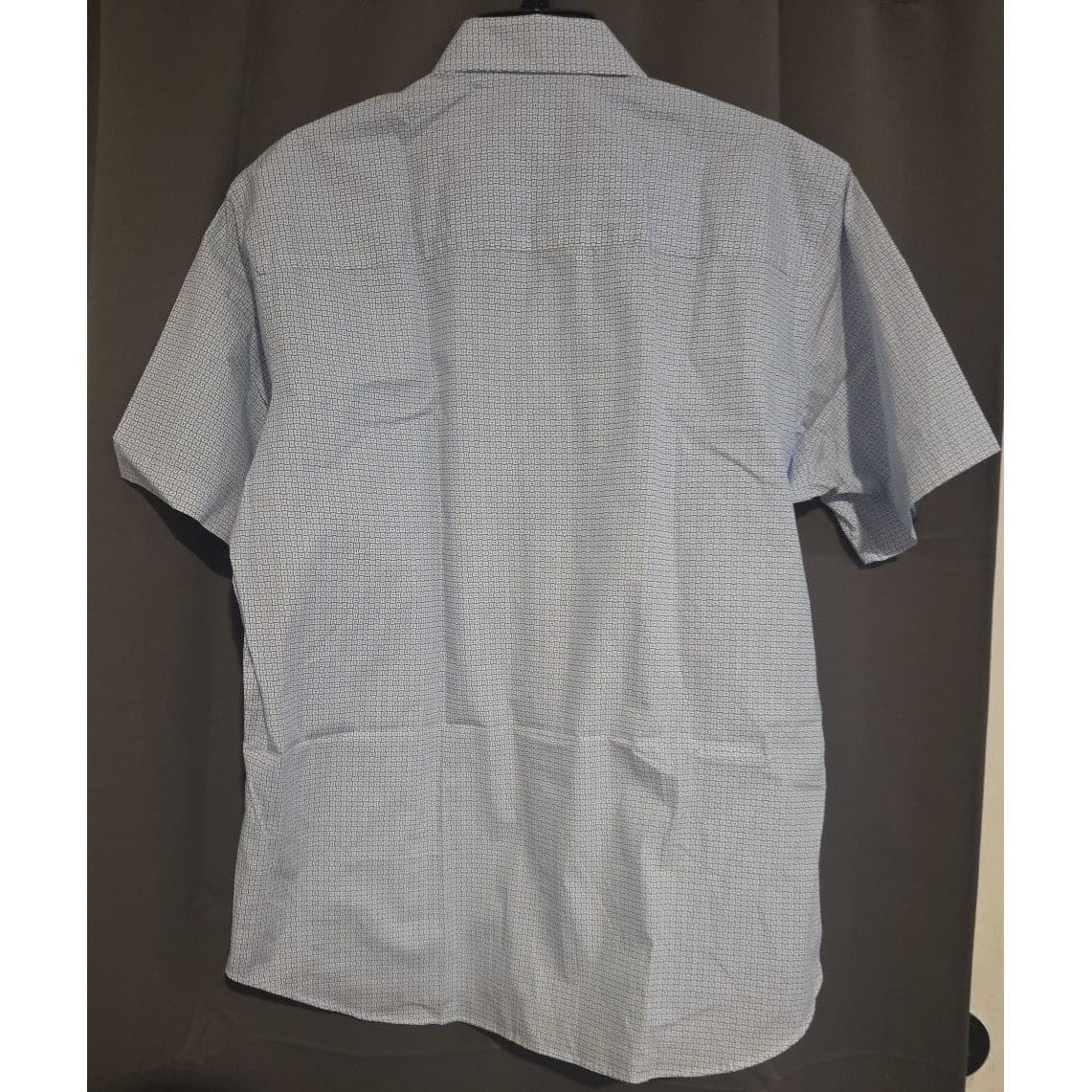 Tailorbyrd Collection Blue White Geometric 100% Cotton Button Up, Men's Large - Thumbnail 4