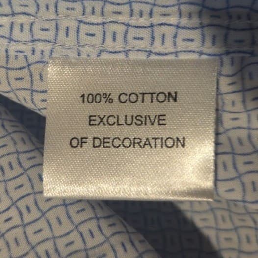 Tailorbyrd Collection Blue White Geometric 100% Cotton Button Up, Men's Large - Thumbnail 7