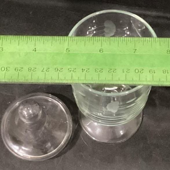 Princess House Heritage Apothecary Jar, Footed Candy Dish, Etched Container - Thumbnail 7