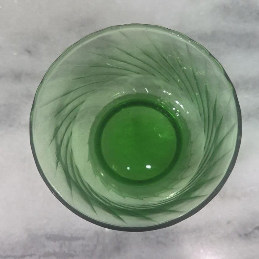 Anchor Hocking Emerald Green Vase, Vintage Ribbed Swirl Glass, MCM Home Accent - Thumbnail 7