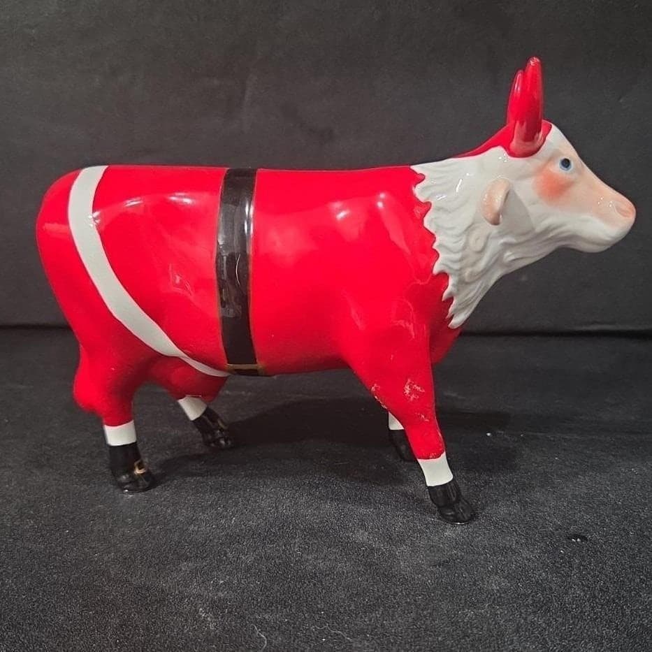 Cow Parade Santa Cow Figurine, Westland Giftware, Collectible #9208, No Box/Tag - Thumbnail 4