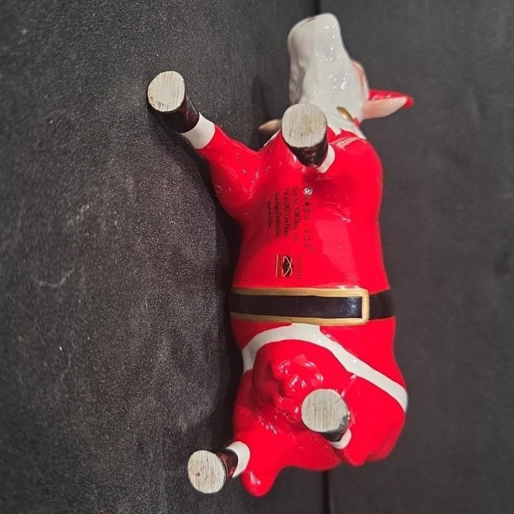 Cow Parade Santa Cow Figurine, Westland Giftware, Collectible #9208, No Box/Tag - Thumbnail 8