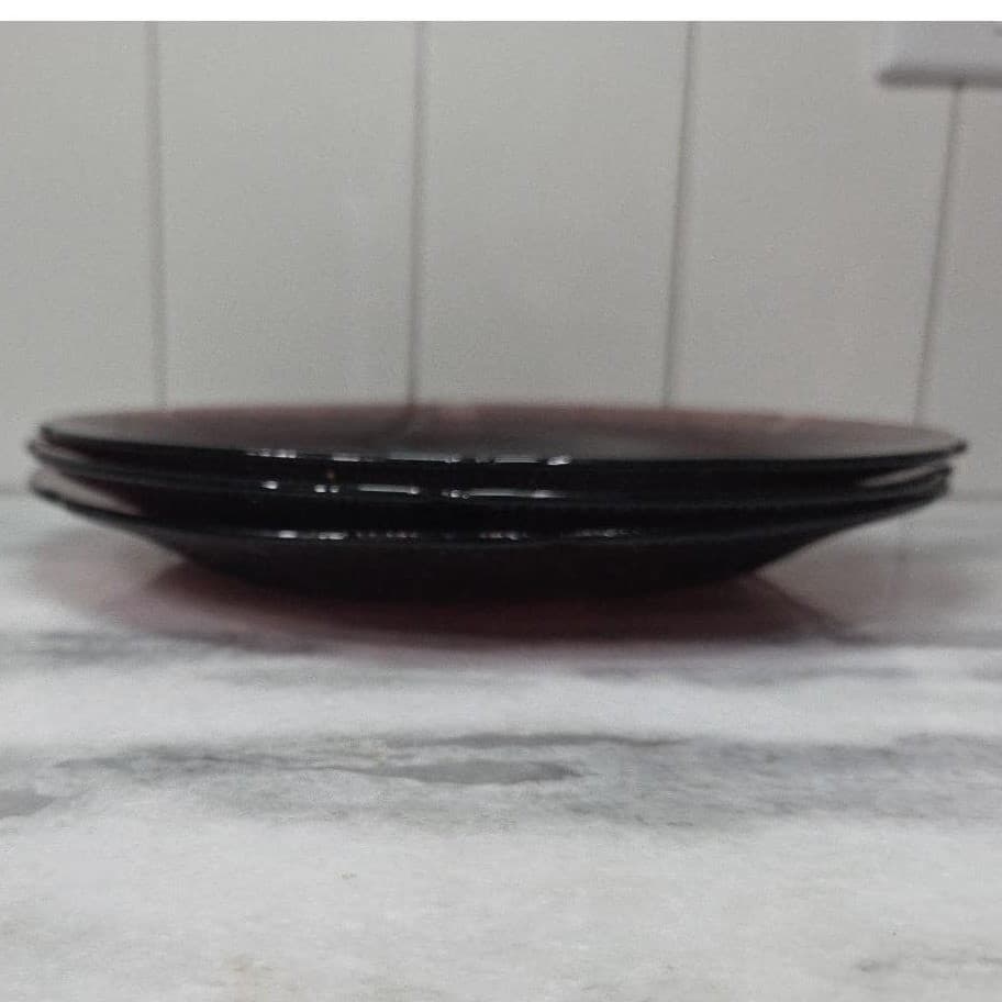 Forte Crisa Amethyst Dinner Plates, Set of 3, Vintage Purple Glass Tableware - Thumbnail 10