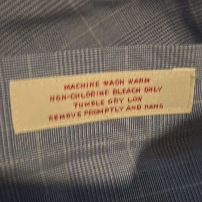 Brooks Brothers Blue Glen Plaid Traditional Fit Non-Iron Dress Shirt Men's 17-33 - Thumbnail 8