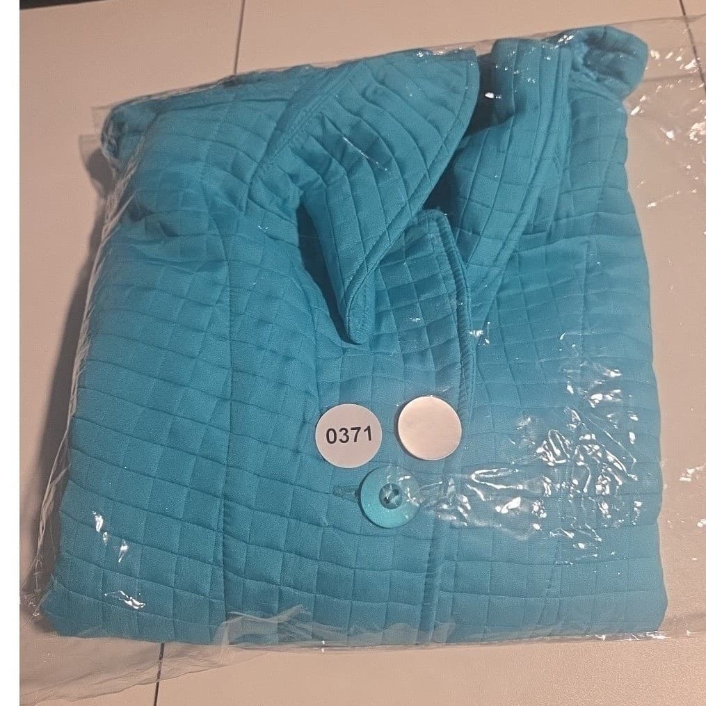 Harve Benard by Benard Holtzman Turquoise Quilted Grid Jacket, Woman's Size 10 - Thumbnail 7