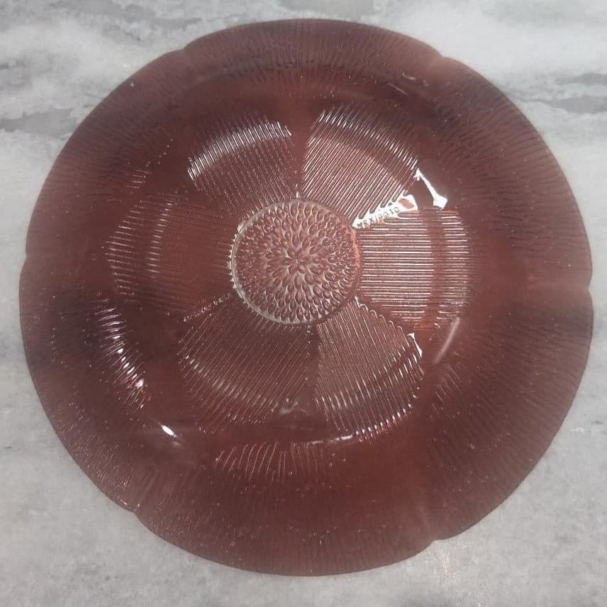 Forte Crisa Amethyst Dinner Plates, Set of 3, Vintage Purple Glass Tableware - Thumbnail 4