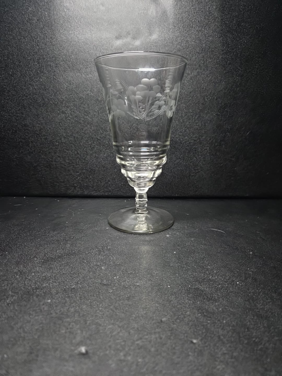 Rock Sharpe Iced Tea Glass, Floral 6" Glassware, 3005-17 USA, Replacement Glass - Thumbnail 4