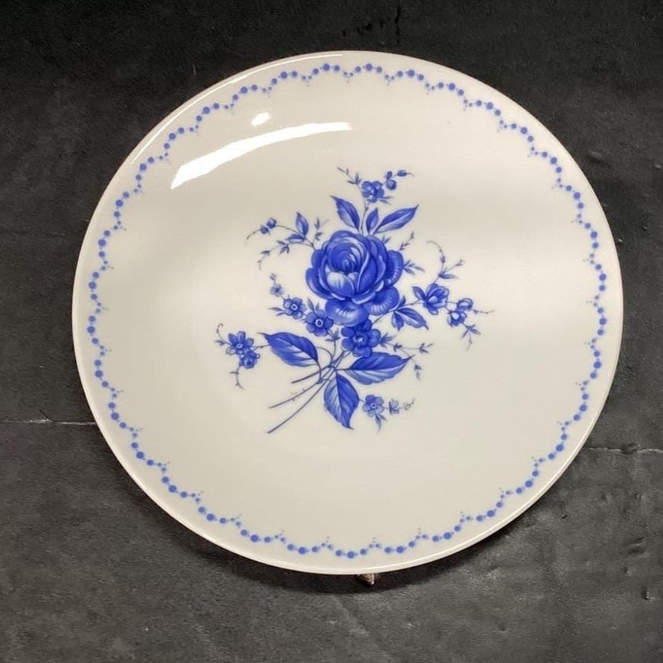 Alboth & Kaiser Bavaria Salad Plates, Set of 2, Vintage Blue Floral Tableware - Thumbnail 3