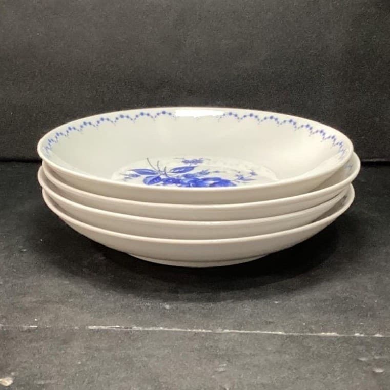 Alboth & Kaiser Bavaria Salad Bowls, Set of 4, Vintage Blue Floral Tableware - Thumbnail 11
