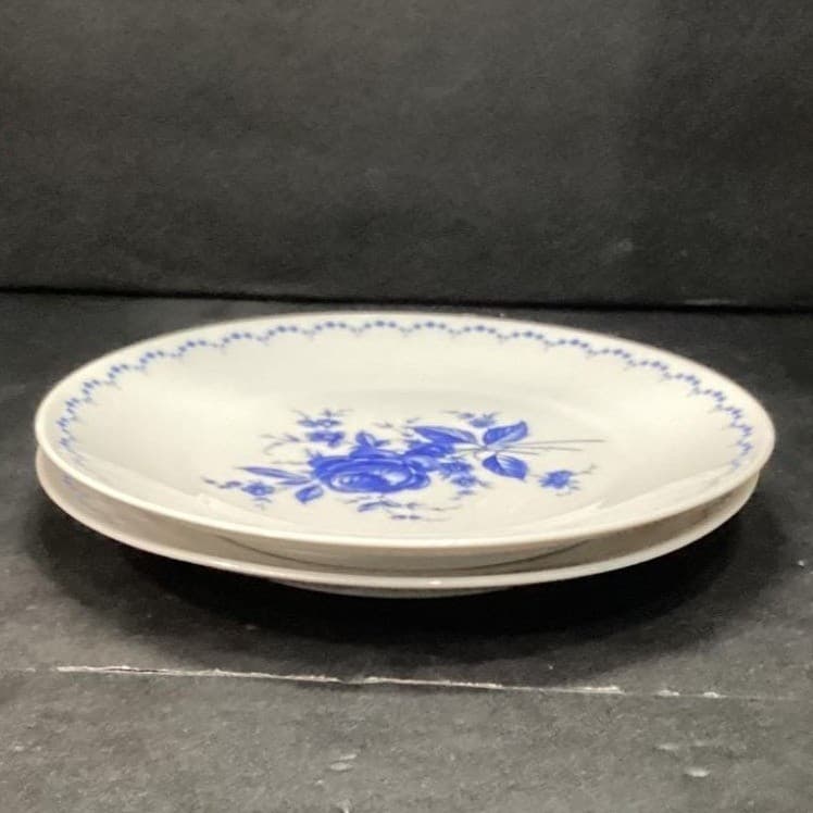 Alboth & Kaiser Bavaria Salad Plates, Set of 2, Vintage Blue Floral Tableware - Thumbnail 9