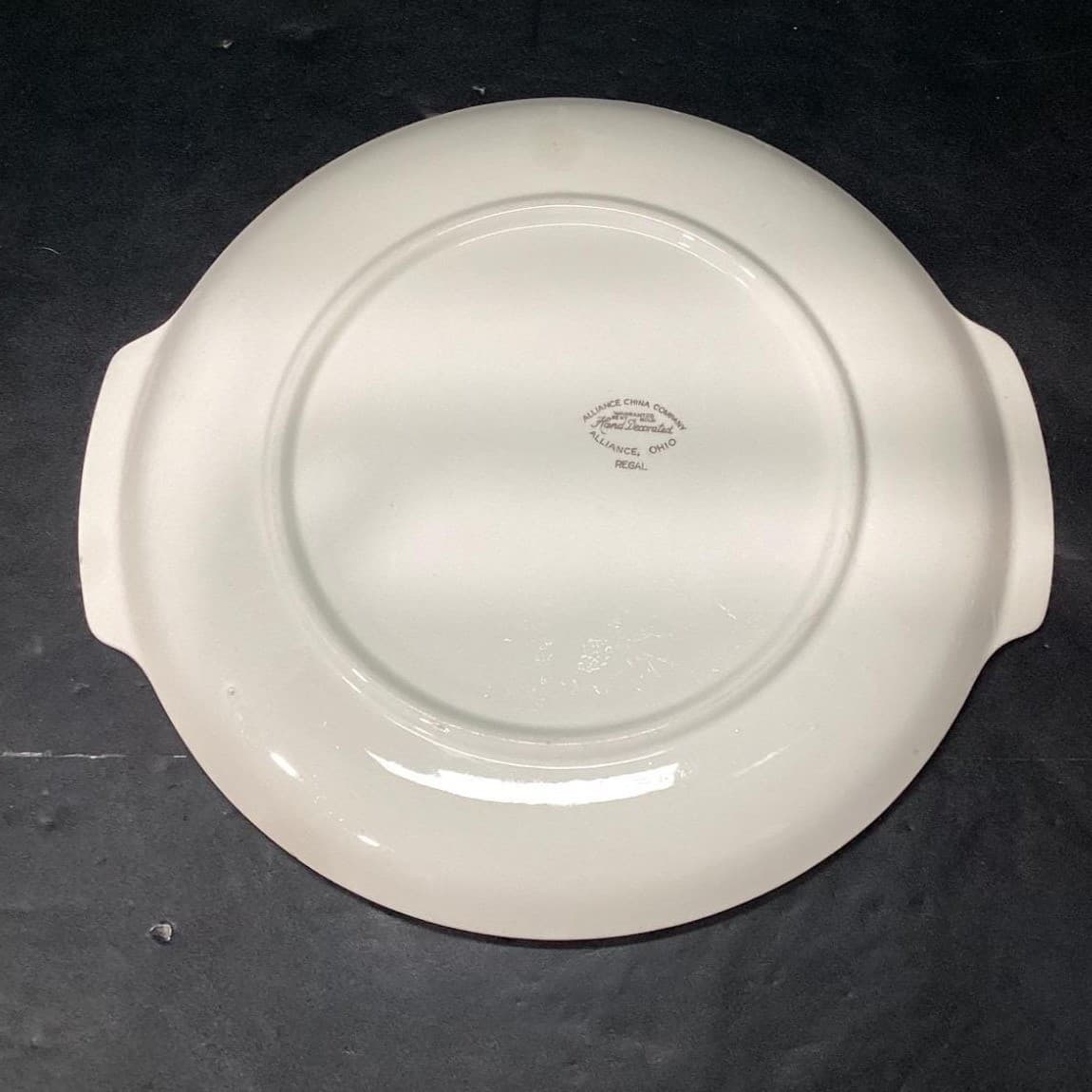 Alliance China Regal Handled Serving Tray, Vintage Hand Decorated Floral Design - Thumbnail 4