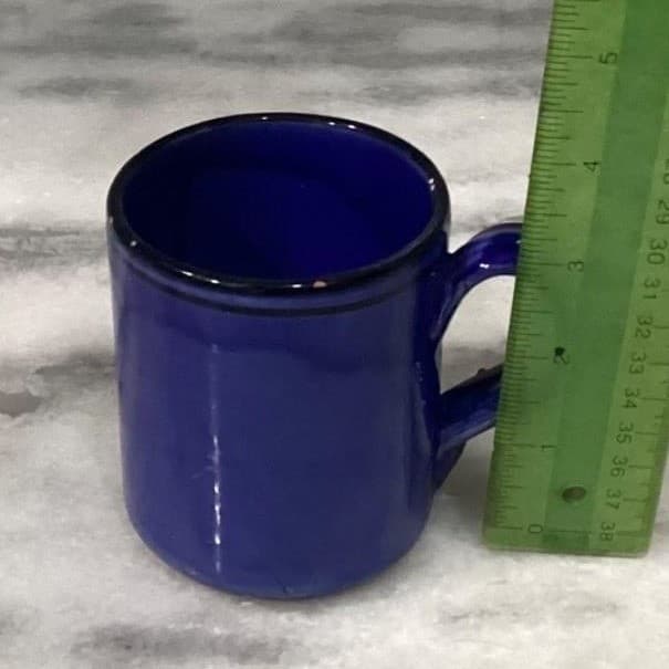 Heal's London Blue Drip Coffee Cups, Set of 2, Italian Pottery Stoneware Mugs - Thumbnail 6