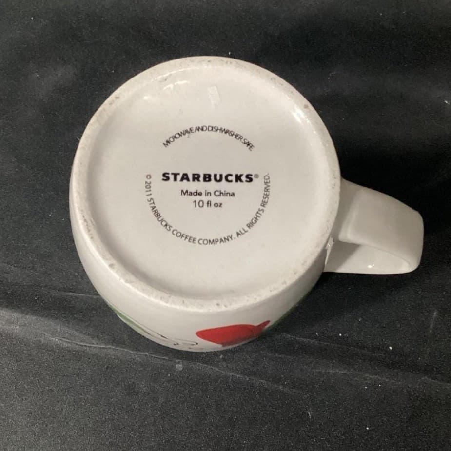 Starbucks Holiday Mittens Coffee Cup, Red Green White Winter Mug, Drinkware - Thumbnail 5