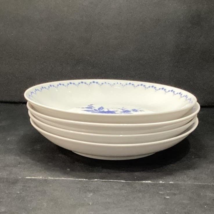 Alboth & Kaiser Bavaria Salad Bowls, Set of 4, Vintage Blue Floral Tableware - Thumbnail 9