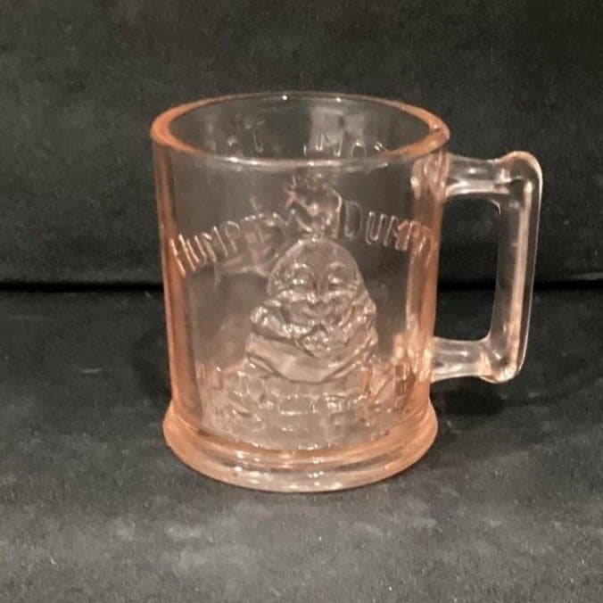 Indiana Glass Tiara Pink Nursery Rhyme Mug, Humpty Dumpty Tom Piper's Son - Thumbnail 2