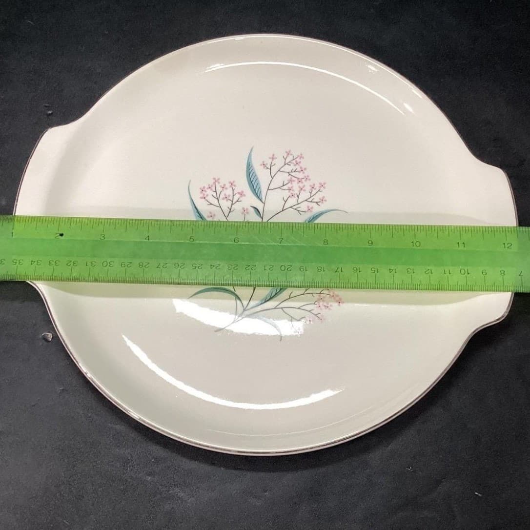 Alliance China Regal Handled Serving Tray, Vintage Hand Decorated Floral Design - Thumbnail 6