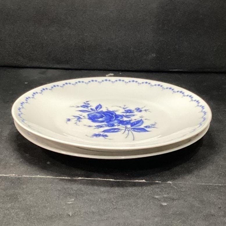 Alboth & Kaiser Bavaria Salad Plates, Set of 2, Vintage Blue Floral Tableware - Thumbnail 8