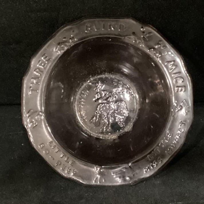 Indiana Glass Tiara Pink Mother Goose Nursery Rhyme Child's Bowl, Replacement - Thumbnail 2