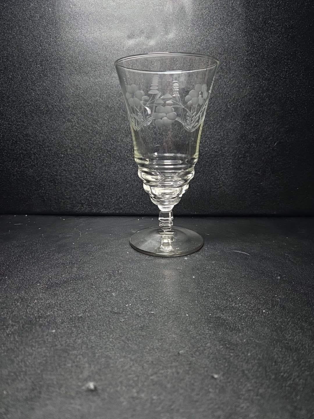 Rock Sharpe Iced Tea Glass, Floral 6" Glassware, 3005-17 USA, Replacement Glass - Thumbnail 2