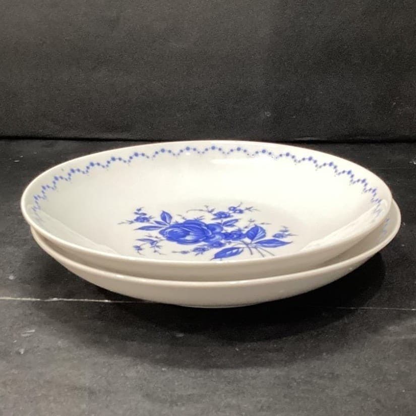 Alboth & Kaiser Bavaria Salad Bowls, Set of 2, Vintage Blue Floral Tableware - Thumbnail 9