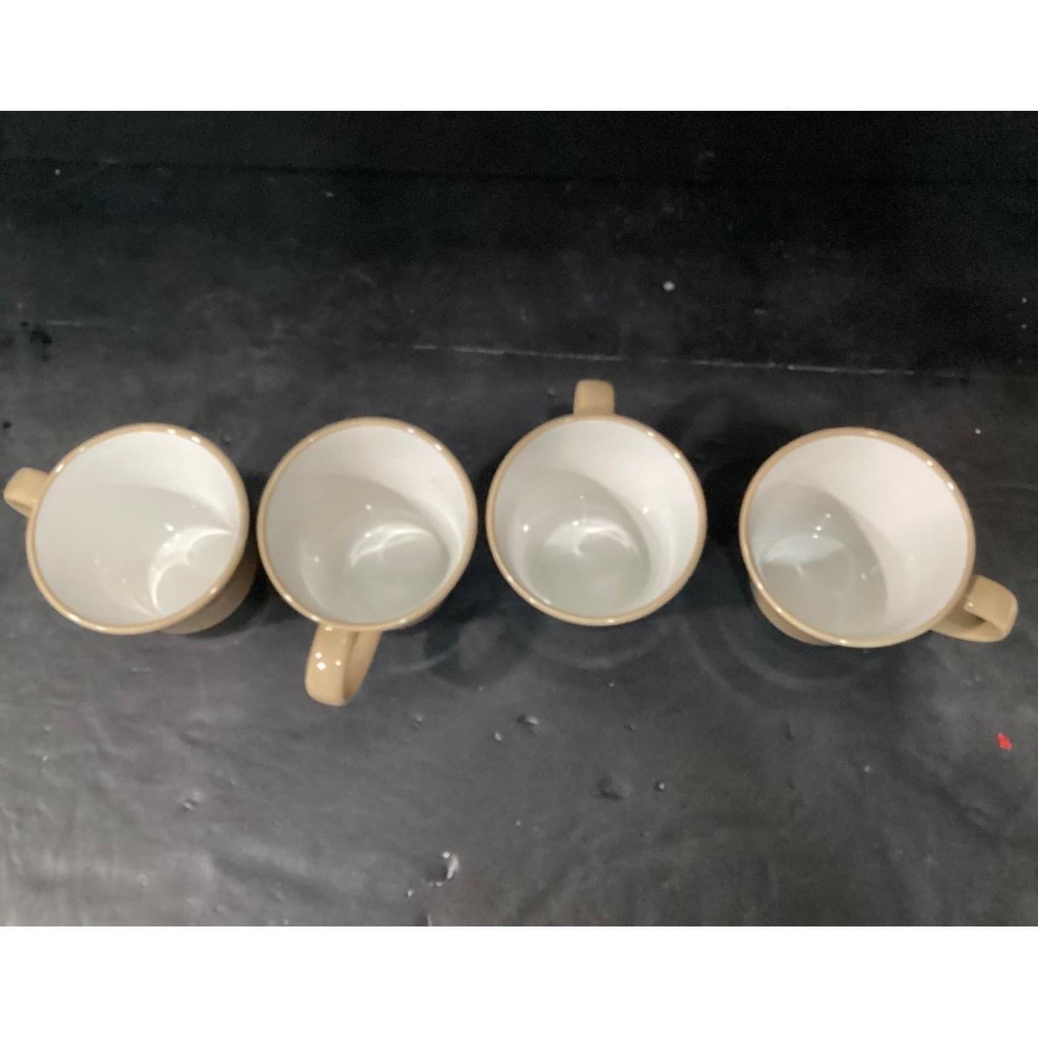 Pfaltzgraff Radius Coffee Cups, Set of 4, Vintage Two-Tone Mugs, Drinkware - Thumbnail 3