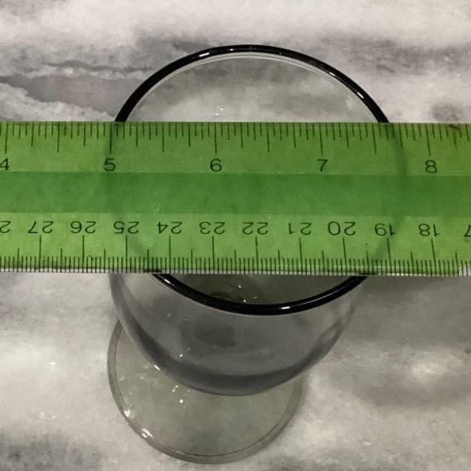 Duz Crystal Smoke Gray Water Goblets, Set of 2, Mid Century Footed Glasses - Thumbnail 7
