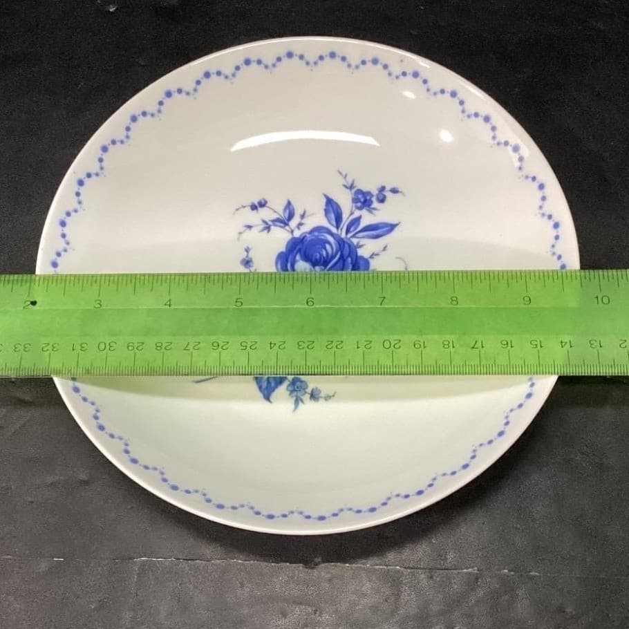 Alboth & Kaiser Bavaria Salad Bowls, Set of 4, Vintage Blue Floral Tableware - Thumbnail 7