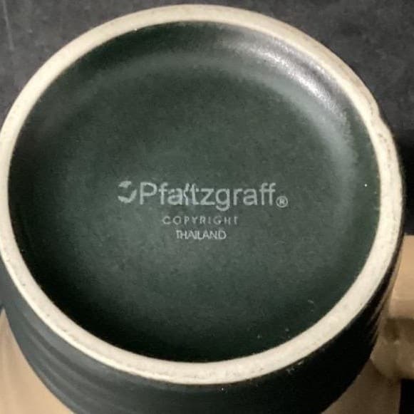 Pfaltzgraff Radius Coffee Cups, Set of 4, Vintage Two-Tone Mugs, Drinkware - Thumbnail 5