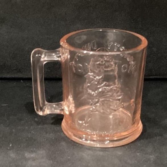 Indiana Glass Tiara Pink Nursery Rhyme Mug, Humpty Dumpty Tom Piper's Son - Thumbnail 9