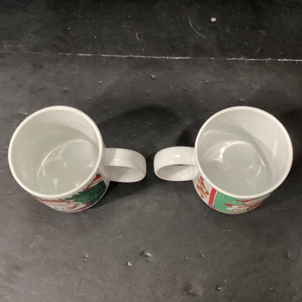 Houston Foods Christmas Coffee Cups, Set of 2, Santa Clause & Teddy Bear Design - Thumbnail 3