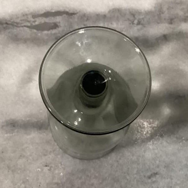 Duz Crystal Smoke Gray Water Goblets, Set of 2, Mid Century Footed Glasses - Thumbnail 5