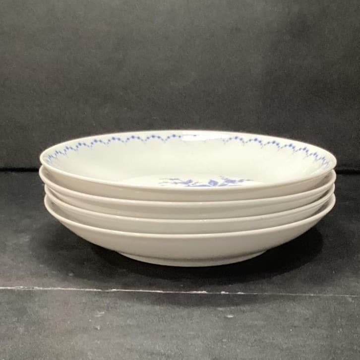 Alboth & Kaiser Bavaria Salad Bowls, Set of 4, Vintage Blue Floral Tableware - Thumbnail 8