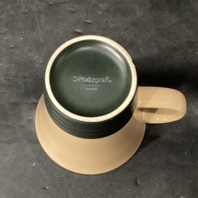 Pfaltzgraff Radius Coffee Cups, Set of 4, Vintage Two-Tone Mugs, Drinkware - Thumbnail 4