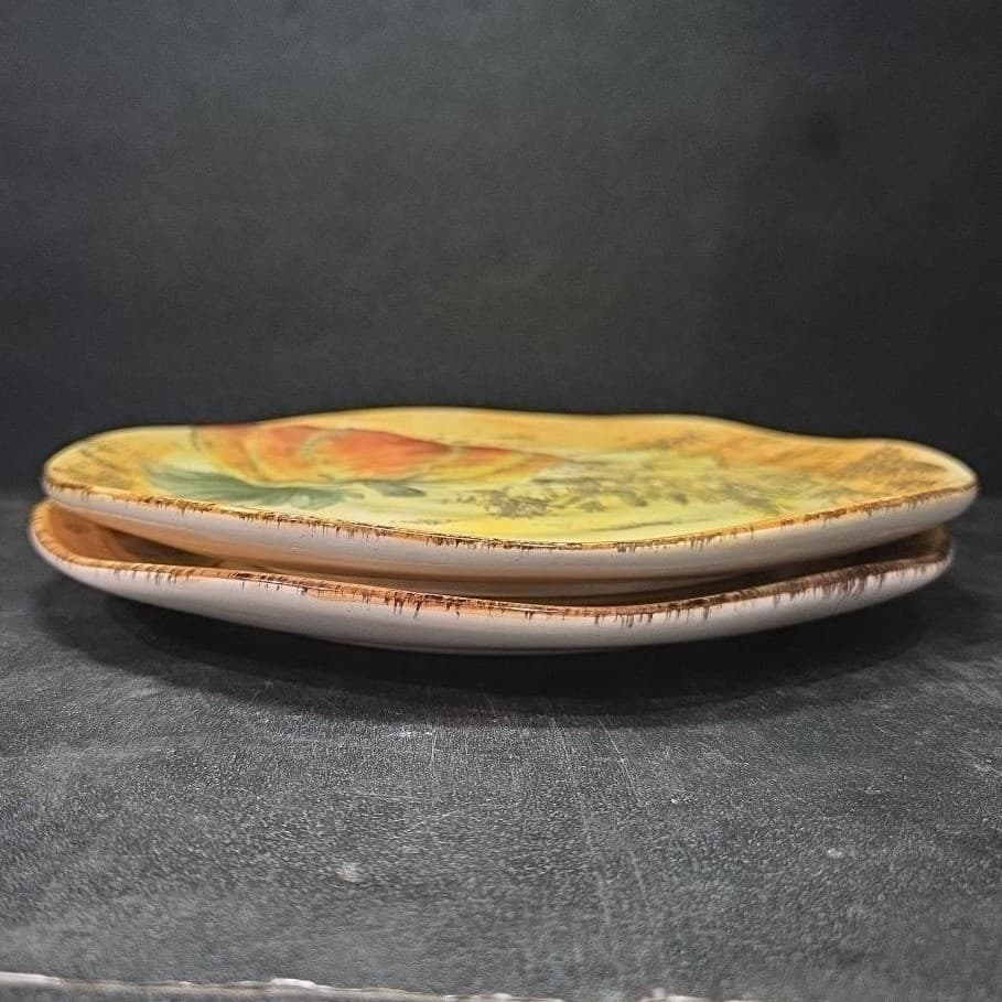 Maxcera Pumpkin Fest Decorative Salad Plates, Set of 2, Vintage Autumn Decor - Thumbnail 8