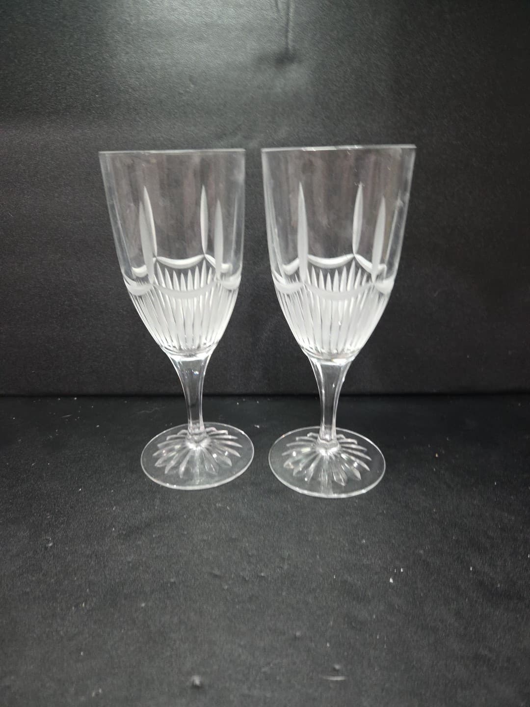 Cristal J.G. Durand Radiance Glasses, Set of 2, Frosted Iced Beverage Glasses